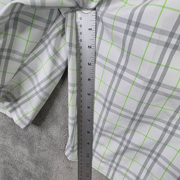 Mens Ben Hogan White Green Gray Plaid Golf Shorts Polyester 11" Inseam Size 40 - Picture 7 of 10